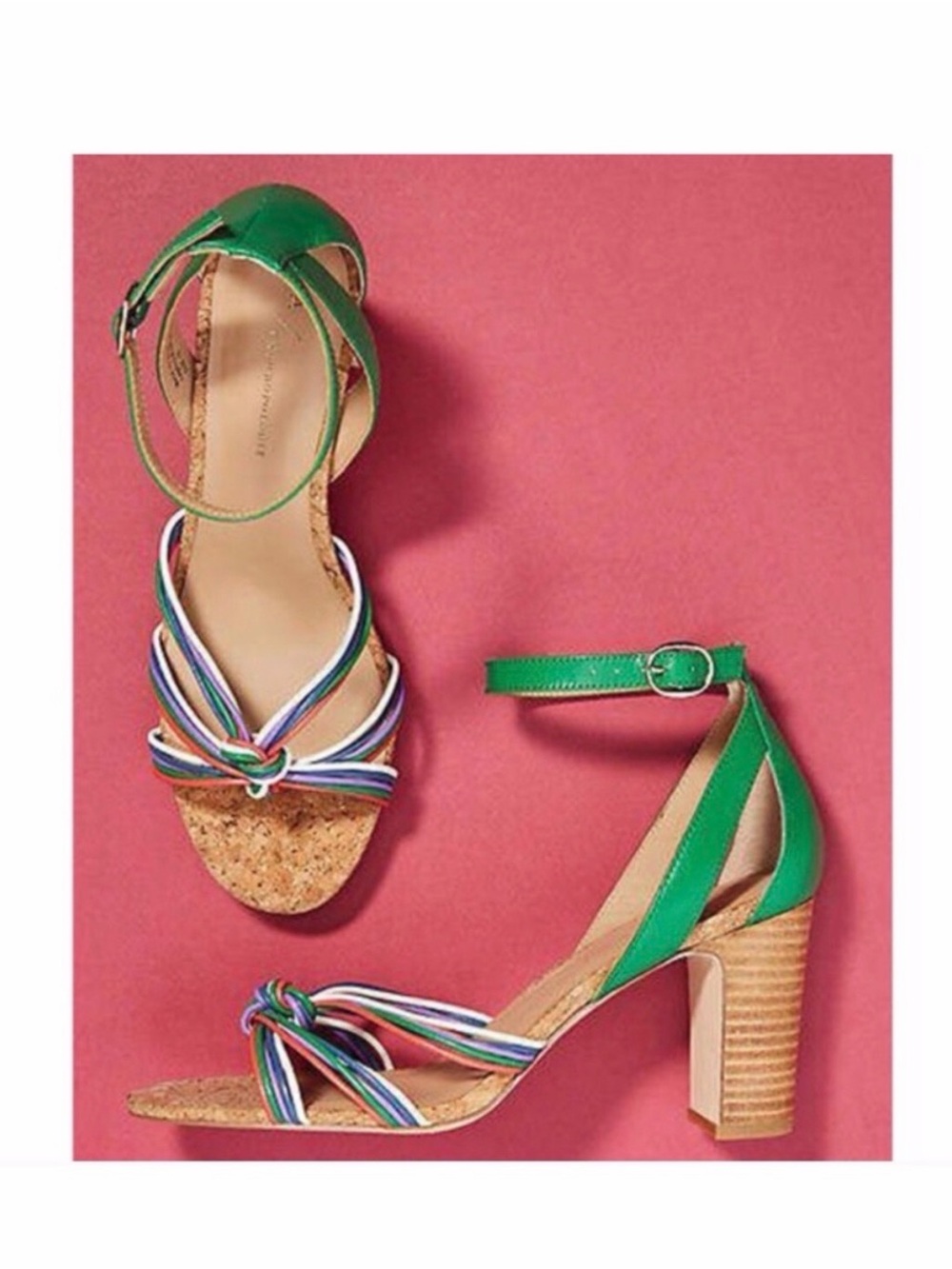 Anthropologie Summer nights chunky heel sandals size 9.5M